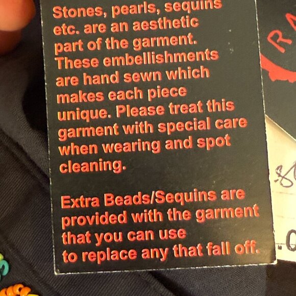 Beaded Mini Skirt Sequin Embellished Black Holiday Party Club Medium - Picture 9 of 10